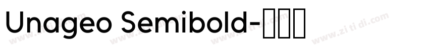 Unageo Semibold字体转换